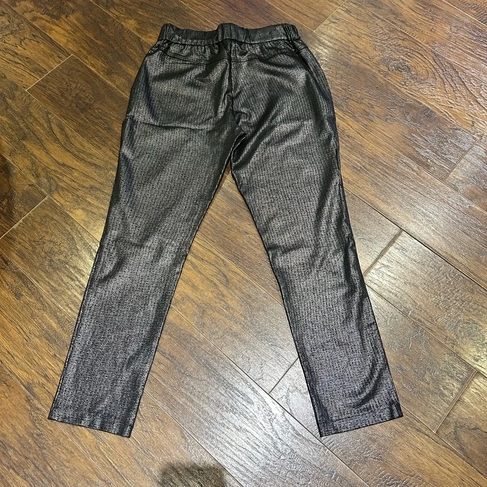 Joseph Ribkoff Black Shimmer Pants - Picture 2 of 4